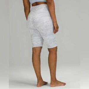 Lululemon Wunder Under Short 10” Ribbed Incognito Camo Alpine Starlight Sz 10